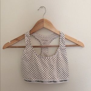 Polka dot Calvin Klein bra